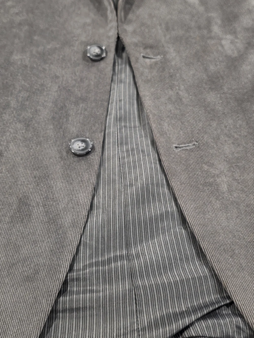 48L Men's Calvin Klein Gray Corduroy Blazer 2 Button Sport Coat